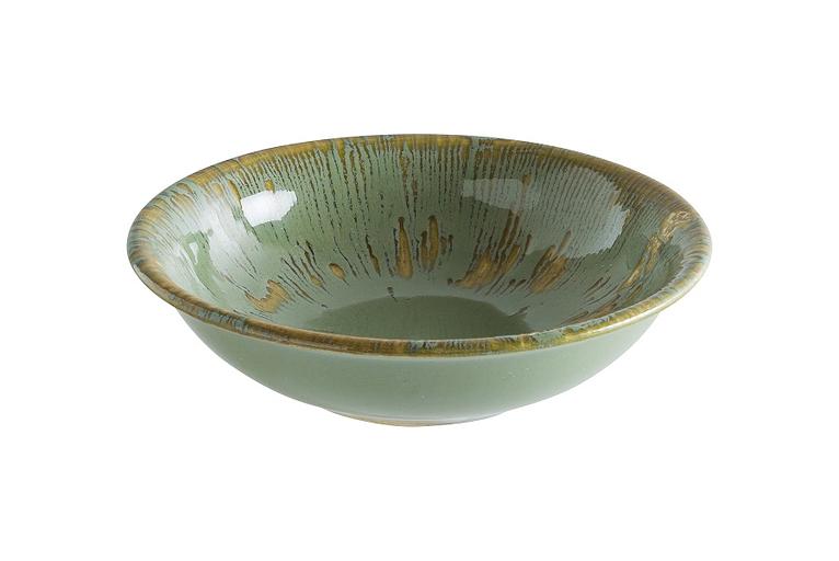 Салатник d=130 мм. 220 мл. h=38 мм. Снэл Зеленый чай, форма Гурмэ /1/12/ фото 1