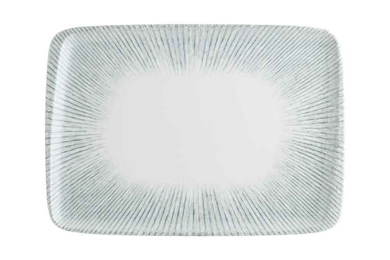 Блюдо прямоуг. 300*210 мм. Ирис Серый, форма Мув /1/6/ фото 1