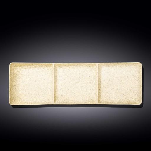 Менажница 3-х секц. 405*130 мм. Сэнд Wilmax /3/18/ фото 1