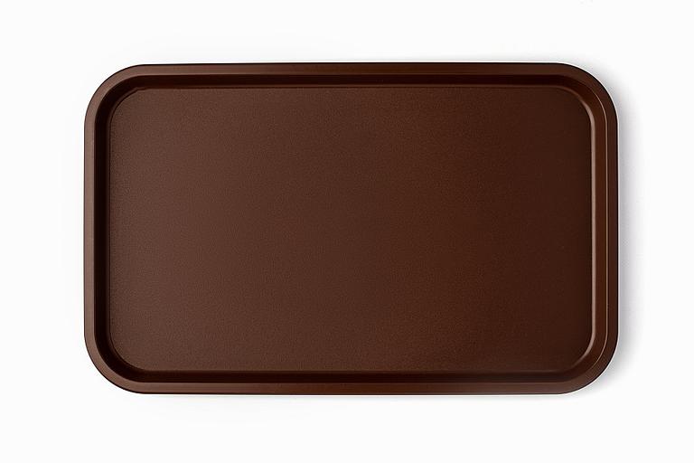 Поднос 52,5*32,5 см. темно-коричневый поверхность шагрень (167) MG /1/10/ фото 1
