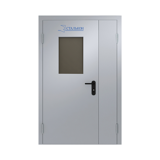 Metal fire-resistant smoke-resistant glass half-locked door 02 EIS-60 40x60 фото 1