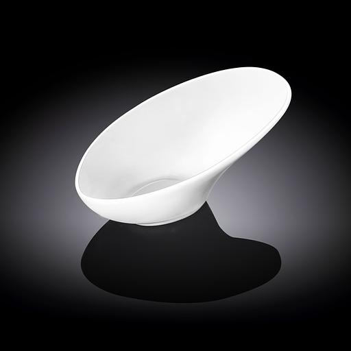 Салатник овальный 115*70 мм. 50 мл. h=25/55 мм. скошенный край Wilmax /6/72/ фото 1