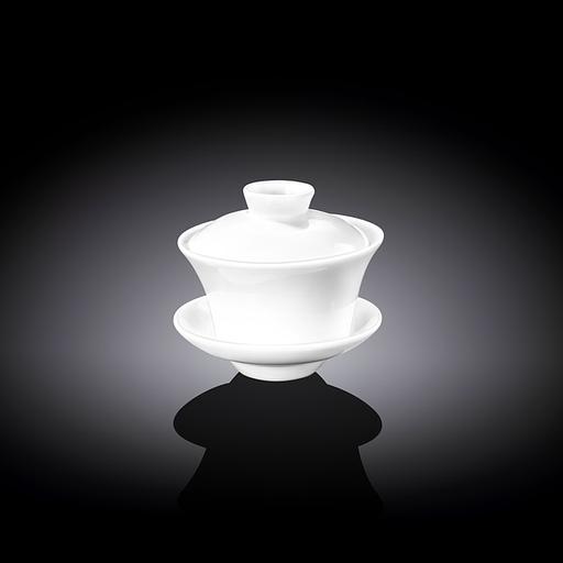 Кружка 120 мл. d=85 мм. h=50 мм. для заваривания чая, без ручки, с крышкой и блюдцем Wilmax /3/36/ фото 1