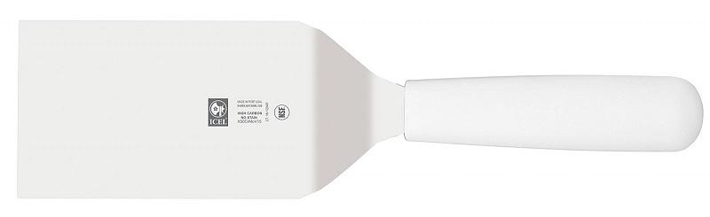 Лопатка 27,5 см. изогнутая раб. часть 12*7,5 см. нерж. широкая с пластик. ручкой, белая Icel /1/6/ фото 1