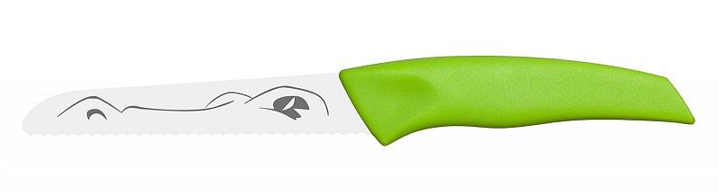 Нож для овощей 110/220 мм. с волн. кромкой, салатовый KIDS Icel /6/ фото 1
