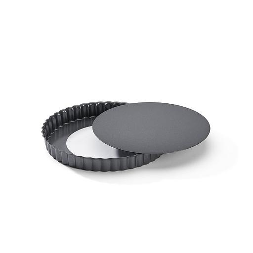 Форма для выпечки d=24 см. h=2,8 см. рифленая съемное дно, сталь с антиприг. покр. De Buyer /1/12/ фото 1