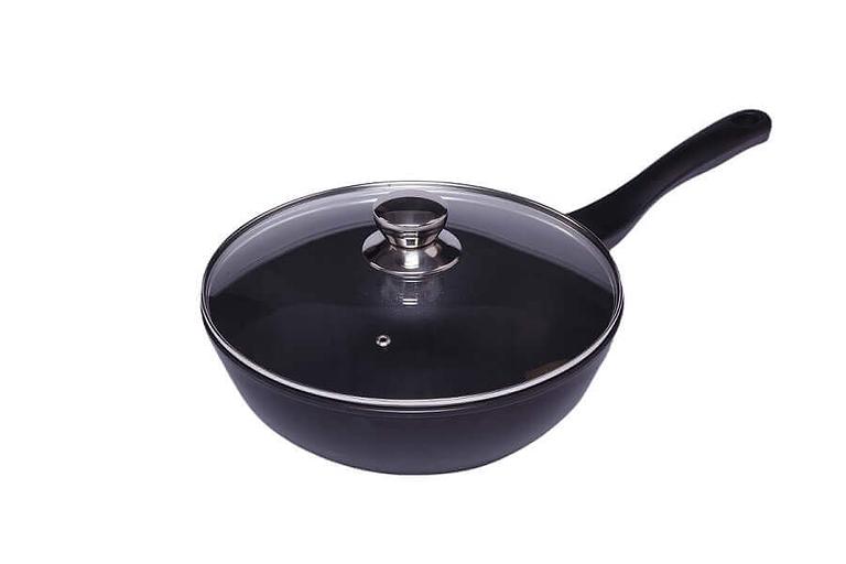 Сковорода Wok d=28 см. алюм. с антиприг. покрыт. с крышкой /1/ фото 1