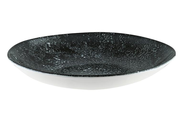Тарелка d=260 мм. глубокая 1000 мл. h=47 мм. Космос Блэк, форма Ваго /1/6/ фото 1
