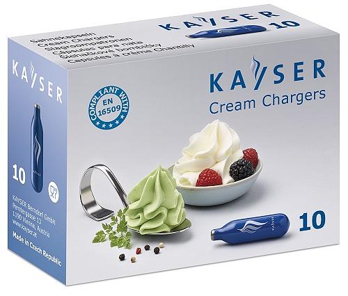 Баллончики для сифона для взбивания сливок (N2O) 10 шт/уп синий KAYSER /1/ фото 1