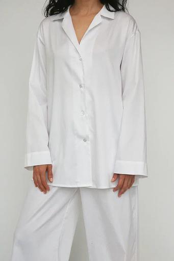 Рубашка женская с длинным рукавом белая, опт фото 3