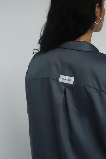 Рубашка с длинным рукавом синяя дымка, опт фото 3