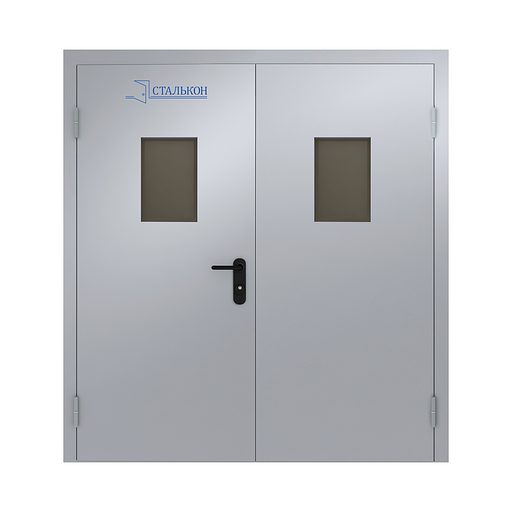 Metal fireproof smoke-resistant glass door of the same size 02 EIS-60 30x40 фото 1