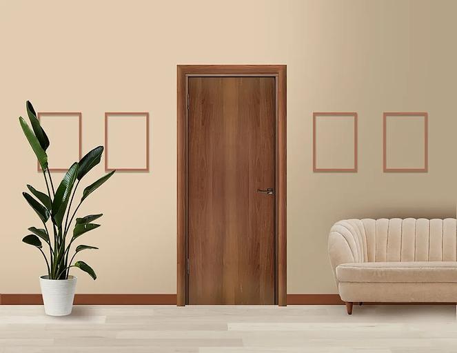 Межкомнатная дверь палитра, гладь Итальянский орех фото 2