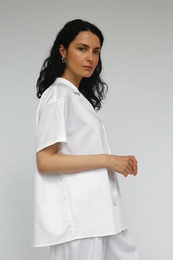 Рубашка с коротким рукавом белая, опт фото 3