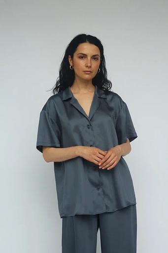 Рубашка с коротким рукавом синяя дымка, опт фото 1