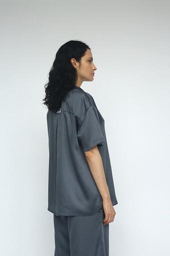 Рубашка с коротким рукавом синяя дымка, опт фото 3