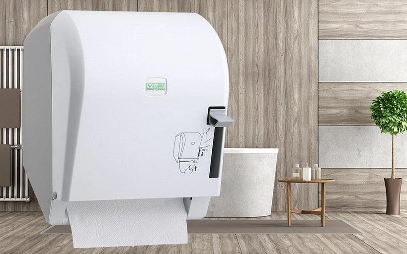 Диспенсер локтевой для рулонных бумажных полотенец, белый K8 Vialli фото 1