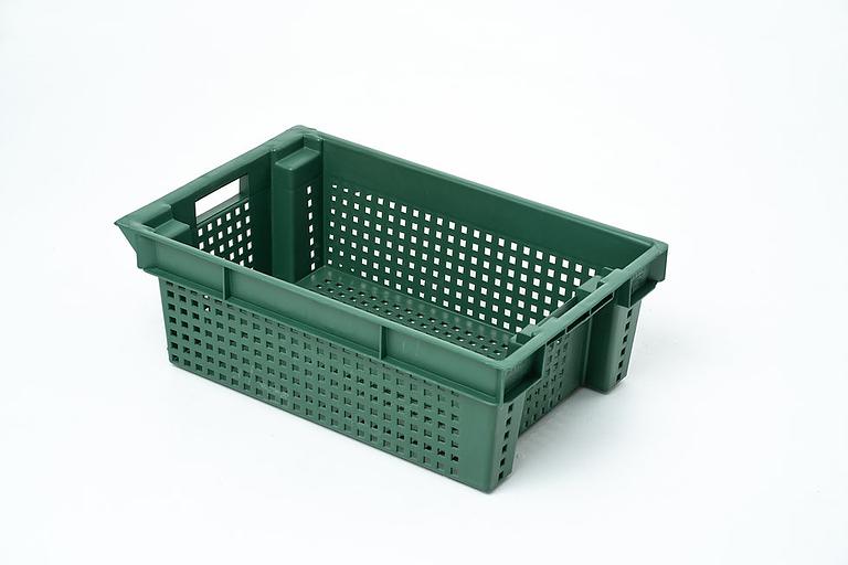 Ящик пластиковый овощной цветной 600×400×200 мм фото 1