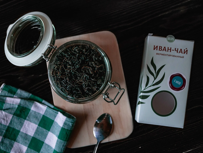 Иван-чай чёрный ферментированный с мятой 50 г, опт фото 1