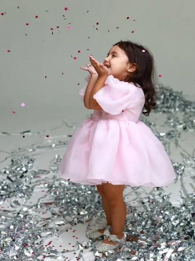Нарядное пышное платье для девочки розовое ОПТ фото 2