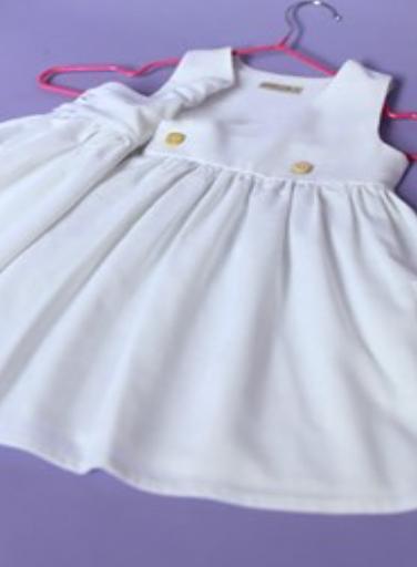 Сарафан на запах изо льна белый ОПТ фото 1