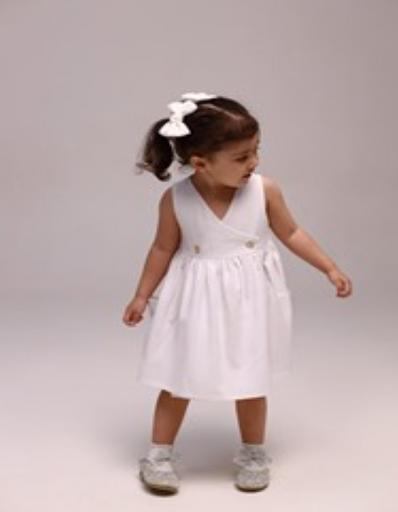 Сарафан на запах изо льна белый ОПТ фото 2