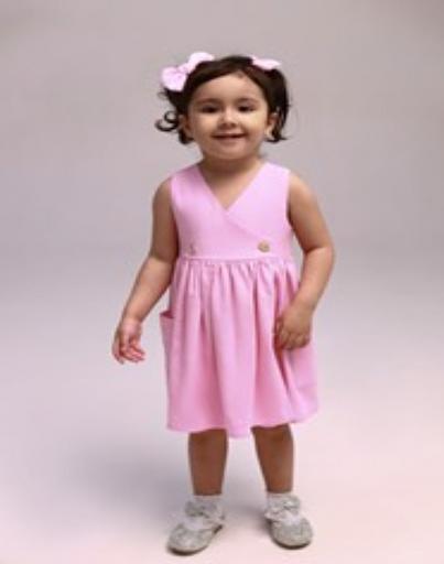 Сарафан на запах изо льна розовый ОПТ фото 2