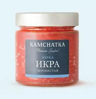 Икра лососевая зернистая (нерка), соленая 200 г фото 1