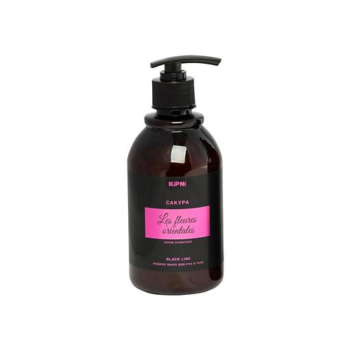 Мыло натуральное для рук и тела с дозатором KiPNi «Сакура» 380 мл, опт фото 1