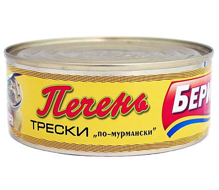Печень трески «по-мурмански», 230 г, Беринг ОПТ фото 1