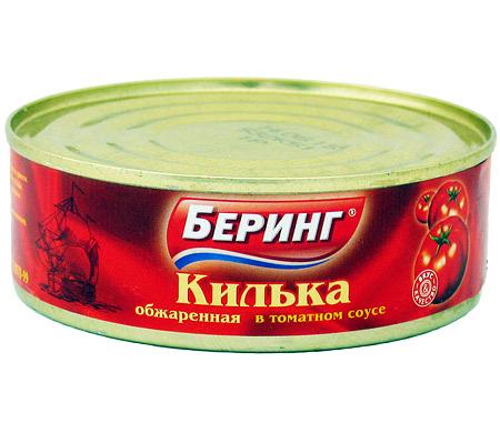 Килька обжаренная в томатном соусе, Беринг, 240 г ОПТ фото 1