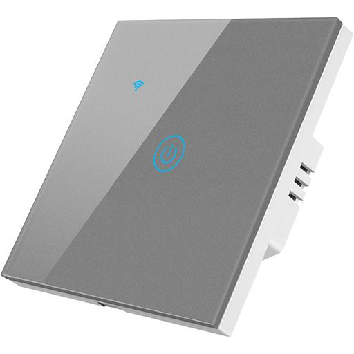 Умный выключатель сенсорный Roximo SWSEN01-1S однокнопочный, серый ОПТ фото 1