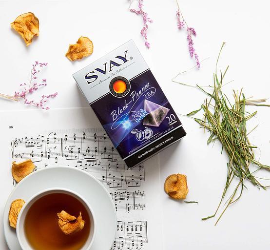 Чёрный чай с черносливом Svay «Black Prunes» 20×2.5 г, опт фото 1