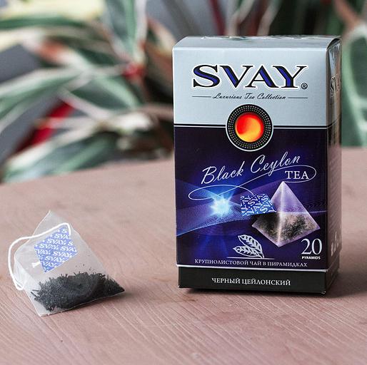 Чёрный цейлонский чай Svay «Black Ceylon» 20×2.5 г, опт фото 1