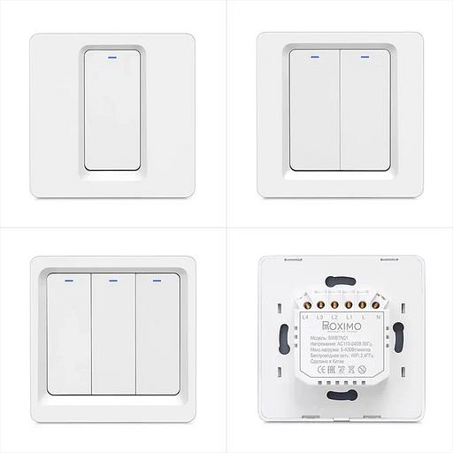 Умный Zigbee выключатель двухкнопочный Roximo SZBTN01-2 ОПТ фото 5