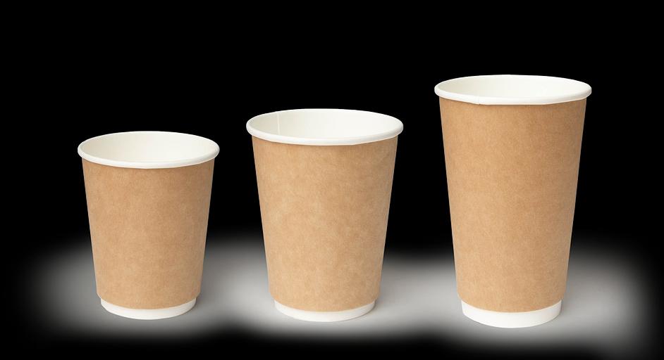 Стакан бумажный одноразовый двухслойный «Kraft» 300 мл ОПТ фото 1