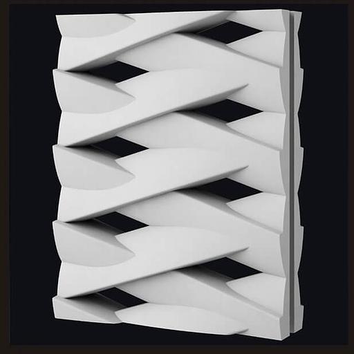 Блоки 3D гипсовые для перегородок «Переплёт» 400х500х100 мм фото 1