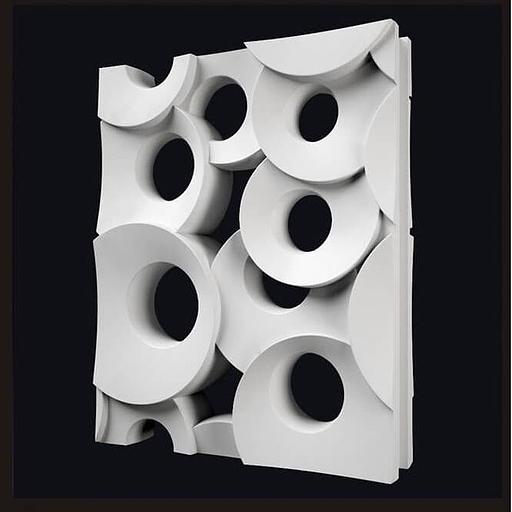 Блоки 3D гипсовые для перегородок «Кольца» 400х500х100 мм фото 1