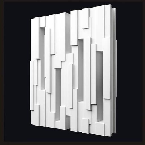 Блоки 3D гипсовые для перегородок «Планки» 400х500х100 мм фото 1