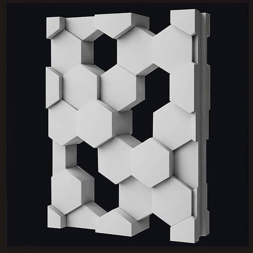 Блоки 3D гипсовые для перегородок «Соты» 400х500х100 мм фото 1