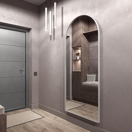 Зеркало в раме напольное и настенное 180 × 80 см, white ОПТ фото 2