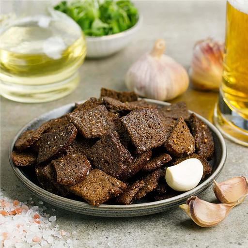 Сухарики Грызли Бородинские с чесноком фото 1