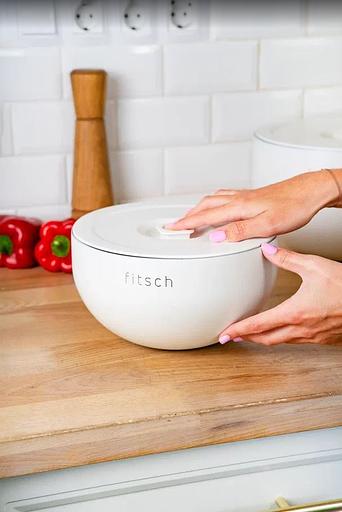 Термомиска с крышкой Fitsch, 3 литра, белая фото 5