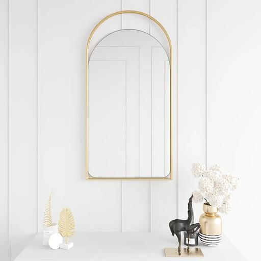 Зеркало в раме настенное арка, 102 х 52 см, gold ОПТ фото 3