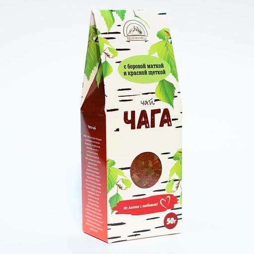 Берёзовая чага c боровой маткой и красной щеткой ОПТ фото 1