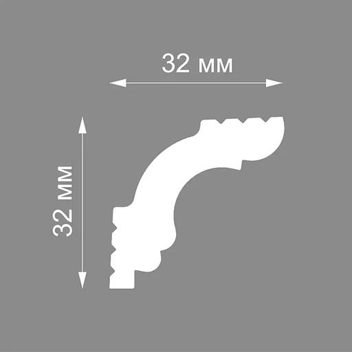 Экструзионный плинтус потолочный Format 04503E (120), белый ОПТ фото 3