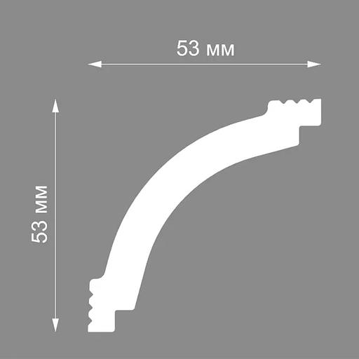 Экструзионный плинтус потолочный Format 07508E, белый ОПТ фото 3