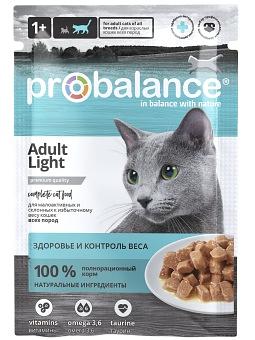 Консервированный корм для кошек Probalance Light, контроль веса, 85г ОПТ фото 1