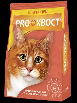 Сухой корм для кошек Proхвост с курицей, 350г ОПТ фото 1