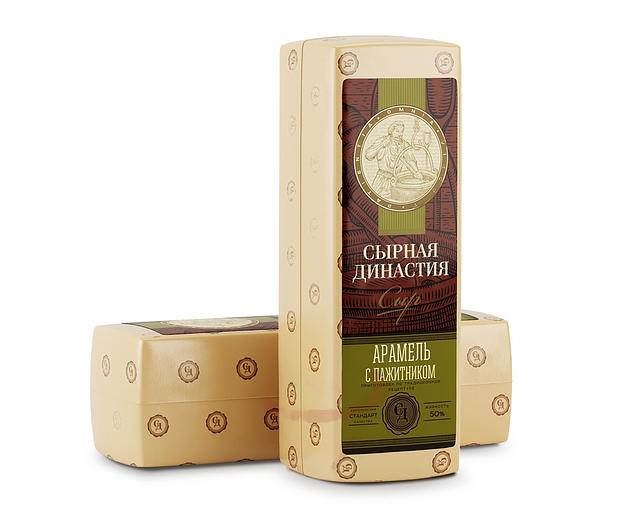 Сыр «Арамель с пажитником» 50 % брус фото 1